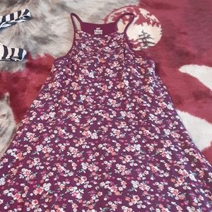 Marroon floral dress summery